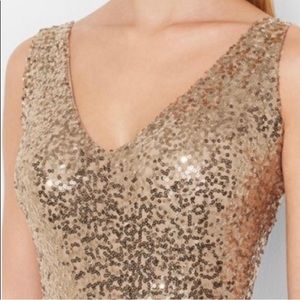 Ralph Lauren All Over Sequin Slip Gown